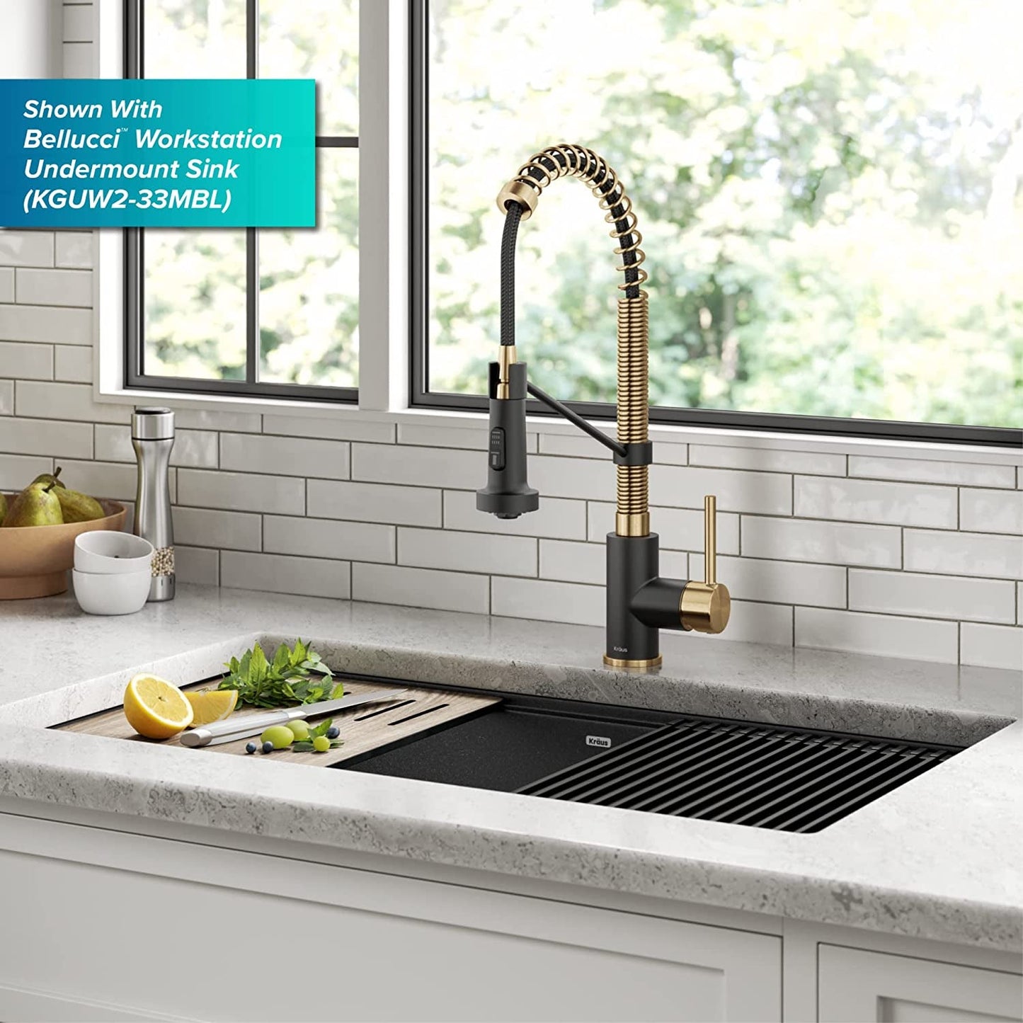 KRAUS Bolden Pull-Down Faucet in Brushed Gold: Elevate Your Kitchen Aesthetics
