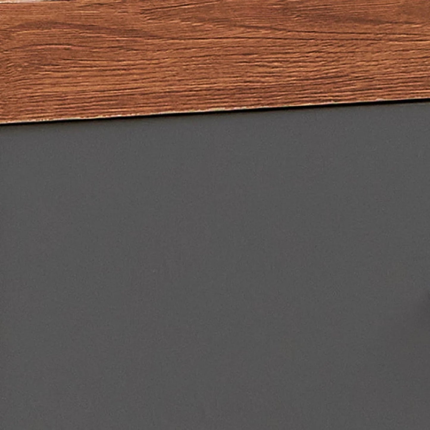 Hodedah Grey-Oak Kitchen Cabinet with One Drawer and Microwave Space