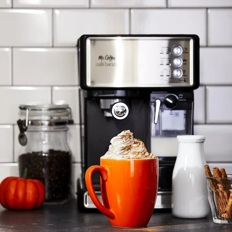Espresso and Cappuccino Machine, Stainless Steel, Programmable Coffee Maker with Automatic Milk Frother, 15-Bar Pump