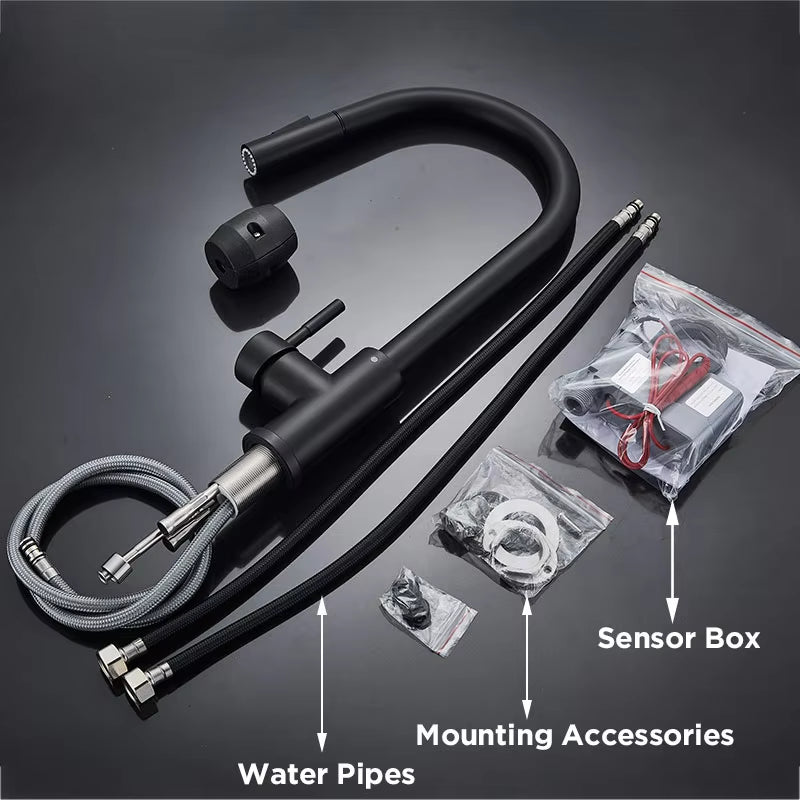 Pull Out Sensor Black Kitchen Faucet Sensitive Touch Control Faucet Mixer for Kitchen Touch Sensor Kitchen Mixer Tap