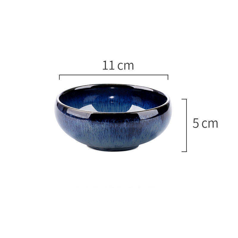 style: G, quantity: 4PCS - Featured Ceramic Bowl Rice Bowl, Household Drum-shaped Soup Bowl, Creative Korean Bowl, Rice Noodle Bowl, Retro Bowl, Kiln Bowl