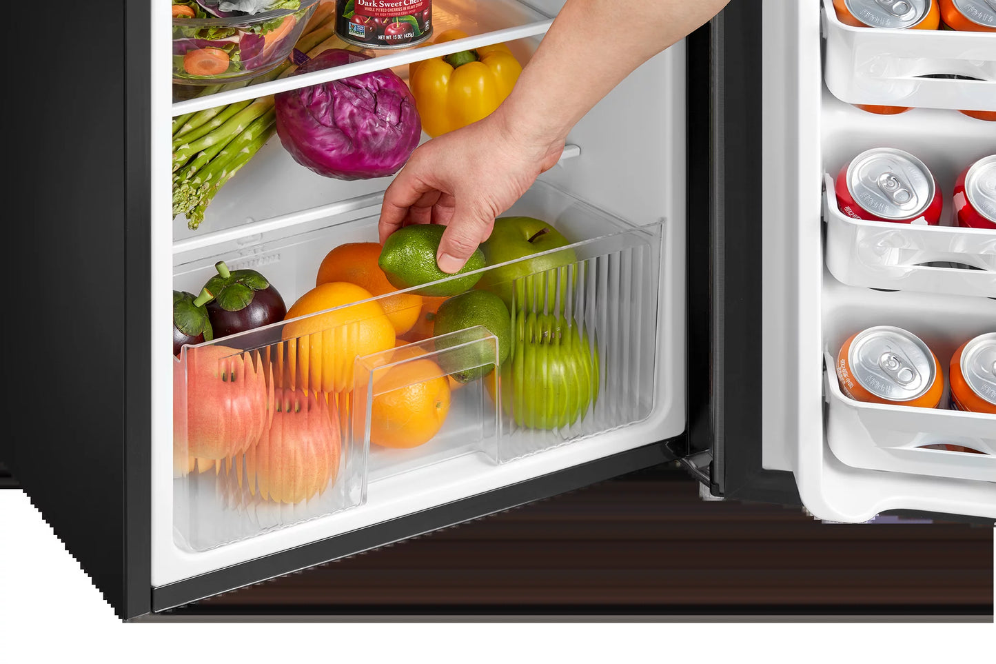 Arctic King 3.2 Cu Ft Two Door Mini Fridge with Freezer, Stainless Steel, E-Star