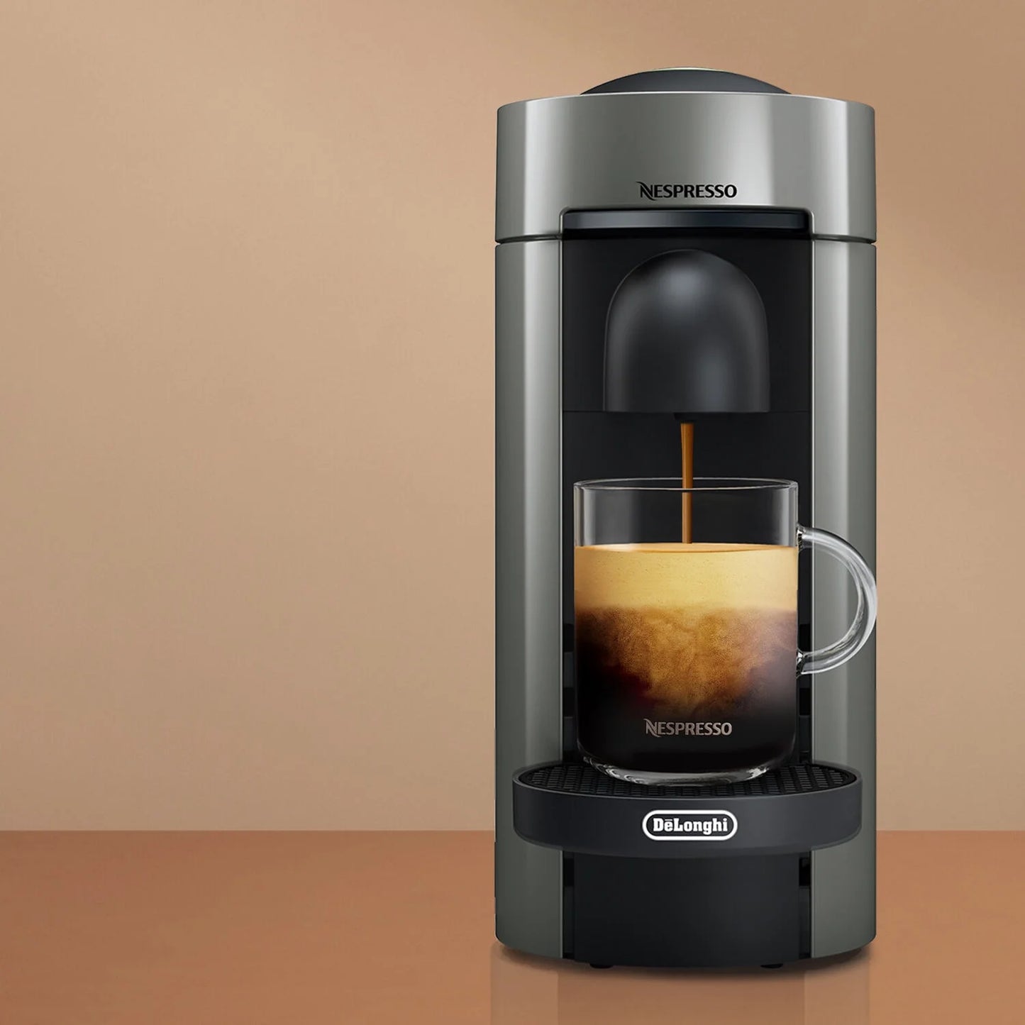 Nespresso New Vertuo plus Coffee and Espresso Machine by De'Longhi, Gray, Single-Serve Brewers