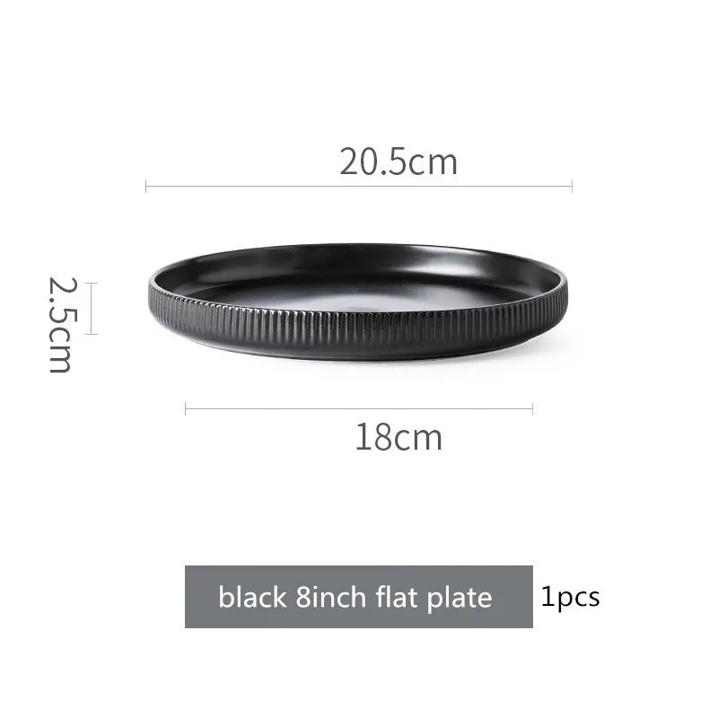 Nordic Ins Styel Ceramic Dinnerwar Matte Glazed Salad Dishes Soup Bowl Dinner Plates Serving Tray For Home Restaurant