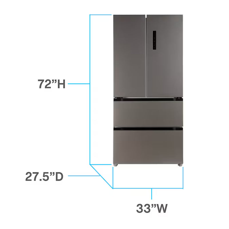 18-Cu Ft French Door Refrigerator (Stainless Steel)