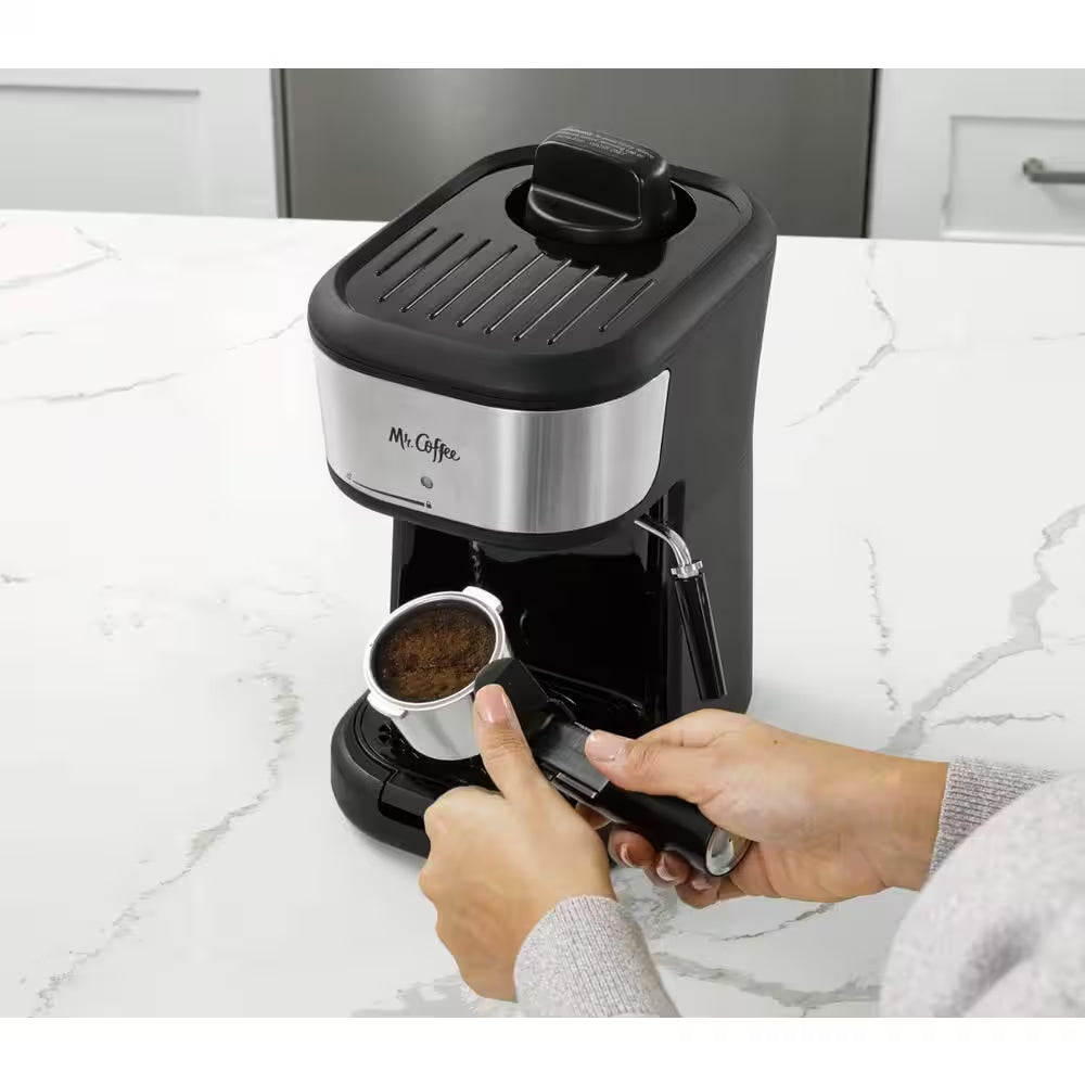 20 Oz. 1- Cup Espresso, Cappuccino Machine with Milk Frothing Pitcher and Steam Wand, Espresso Machine Stainless Steel