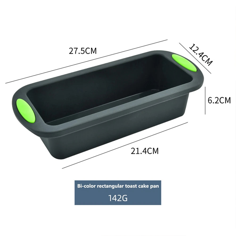 Silicone Loaf Pan for Baking Bread, Meatloaf, Cake, Non-Stick Reusable Rectangle Molds with Easy Grab Handles