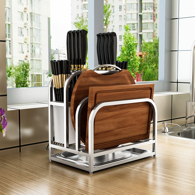 style: B - Chopping Board Rack For Knives And Knife Holders Integrated Storage Rack