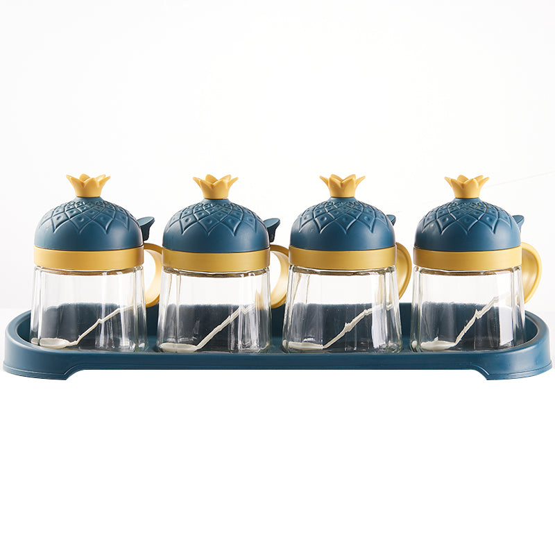 Color: Pineapple navy 4 - Seasoning Box Household Kitchen Supplies Cartoon