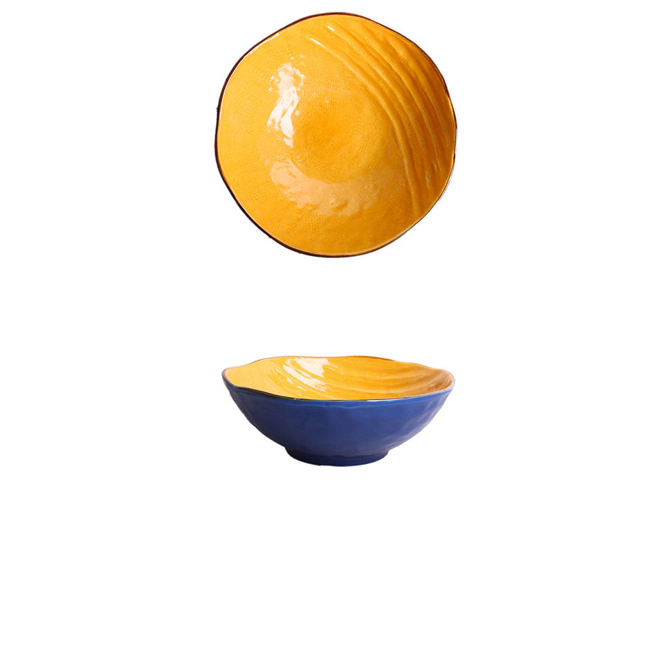 style: 17 - Creative Ceramic Retro Big Soup Bowl Household Large Pickled Cabbage Fish Bowl Restaurant Super Large Lobster Bowl Ice Cracked Bowl Tableware
