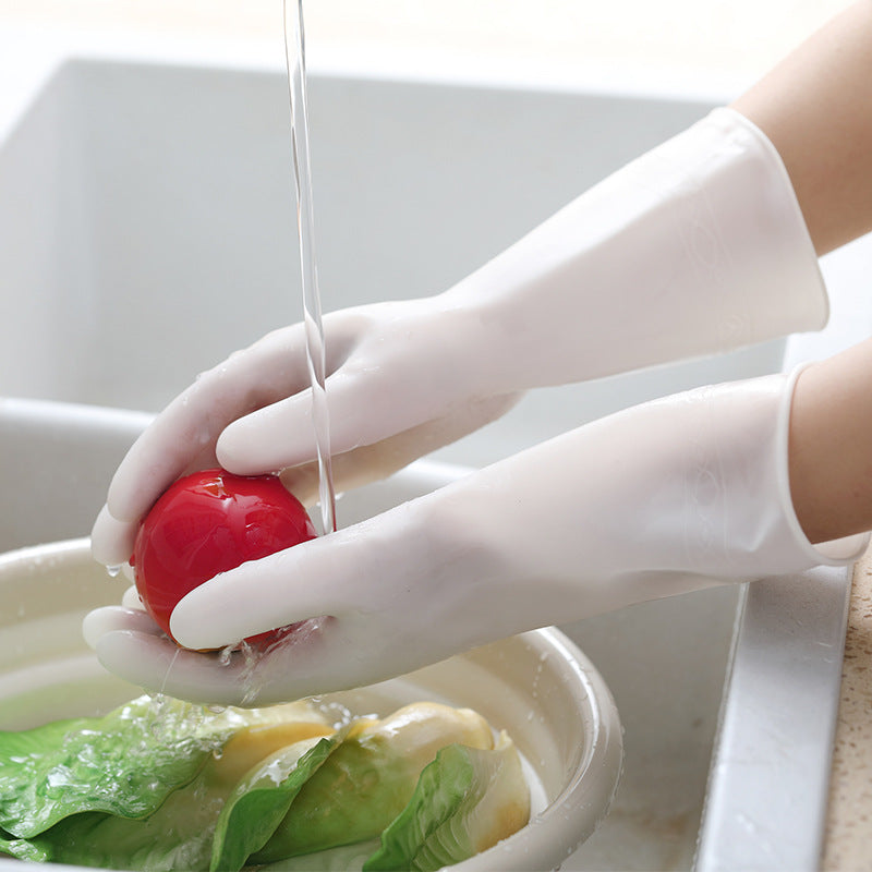 style: A - Waterproof Non-Slip Kitchen Silicone Dishwashing Gloves