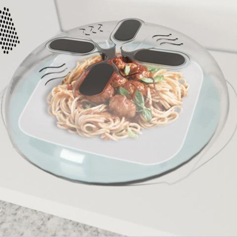 Microwave Multifunctional Splash-Proof Cover, Safety Magnet, Plastic Hovering Cover, Tv Heating Cover