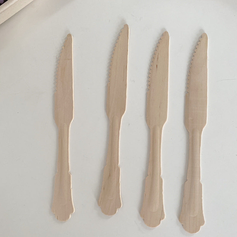 Disposable Wood Chip Tableware Environmental Protection Spoon
