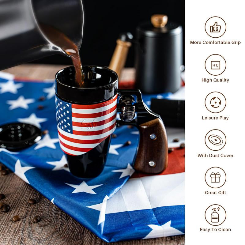 Pukomc Black Revolver Mug: A Stylish Eco-Friendly Gift for Birthdays and Retirements