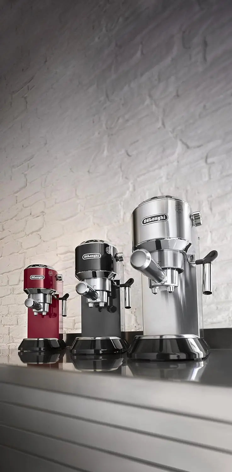 Dedica EC680M, Espresso Machine, Coffee and Cappucino Maker with Milk Frother, Metal / Stainless,