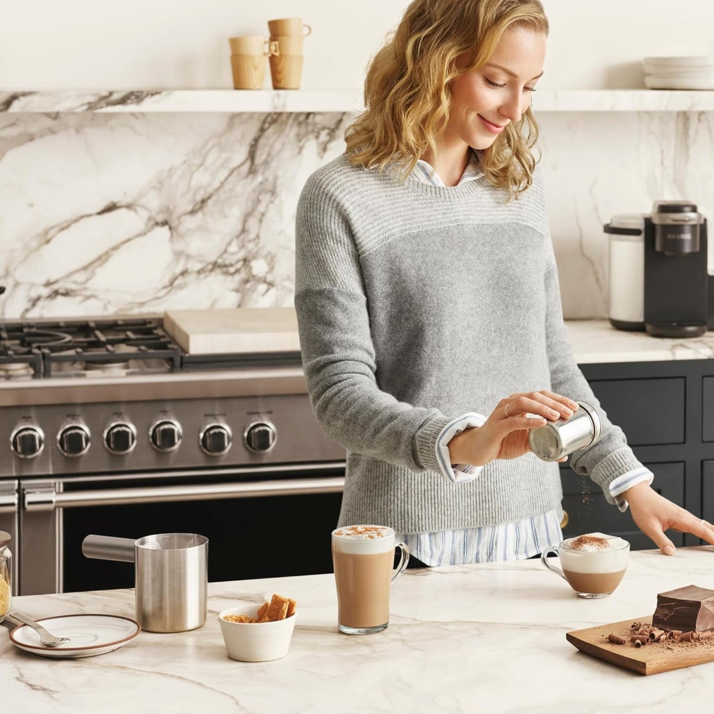 Keurig K-Cafe K-Duo: Multi-Functional Single Serve Coffee, Latte, and Cappuccino Maker in Dark Charcoal