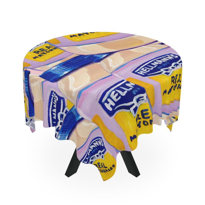 Mayonnaise-Themed Tablecloth: An Ideal Gift for Culinary Enthusiasts and Mayo Aficionados
