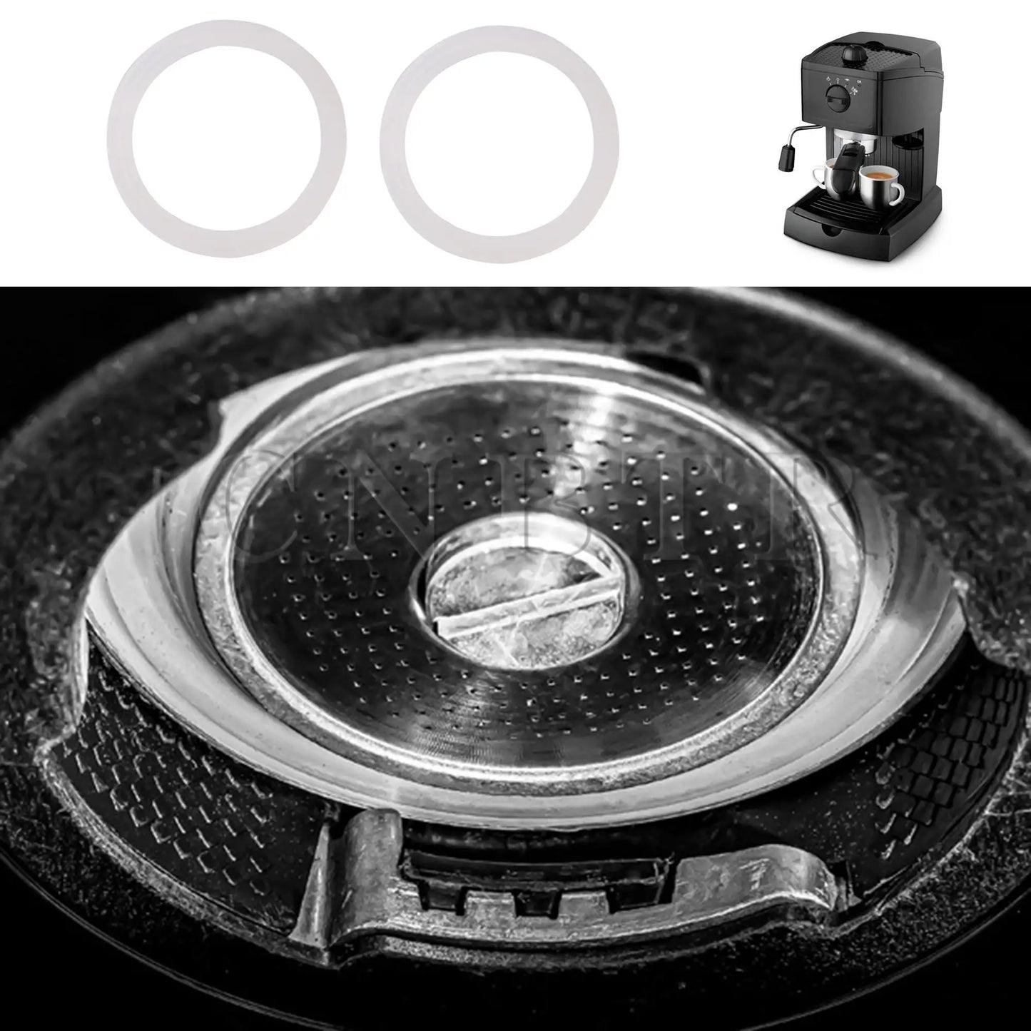 CNBTR 2 Pieces Brew Head Gasket Replacement for EC685 Espresso Coffee Machine 46mm