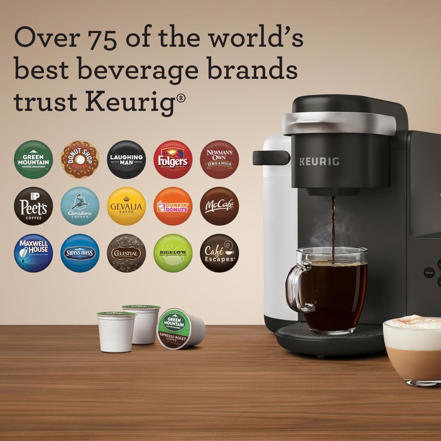 Keurig K-Cafe K-Duo: Multi-Functional Single Serve Coffee, Latte, and Cappuccino Maker in Dark Charcoal