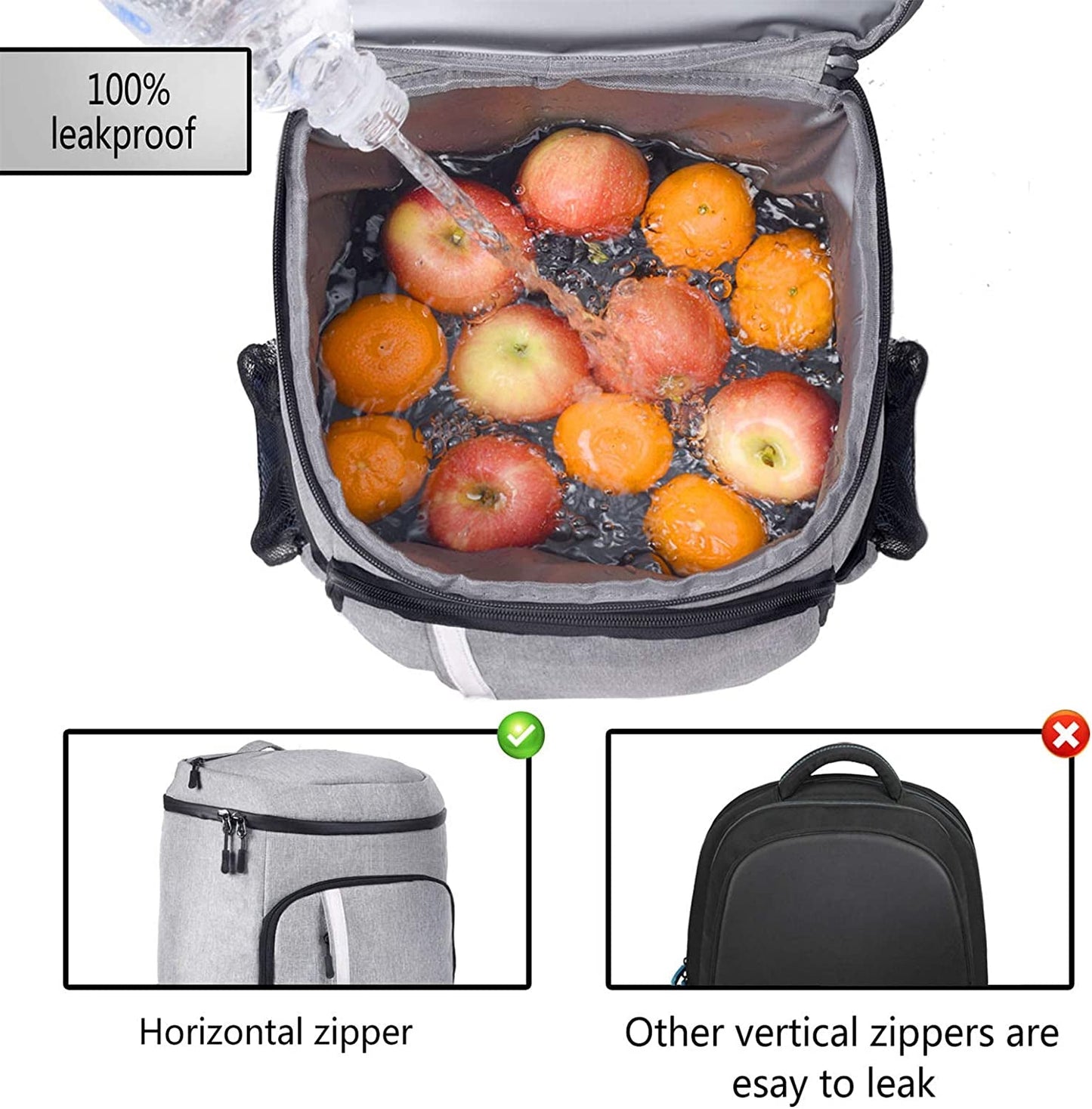 Lightweight Leakproof Backpack Cooler - Perfect for Beach Days, Picnics, and Camping - Holds 30 Cans and Keeps Drinks Icy