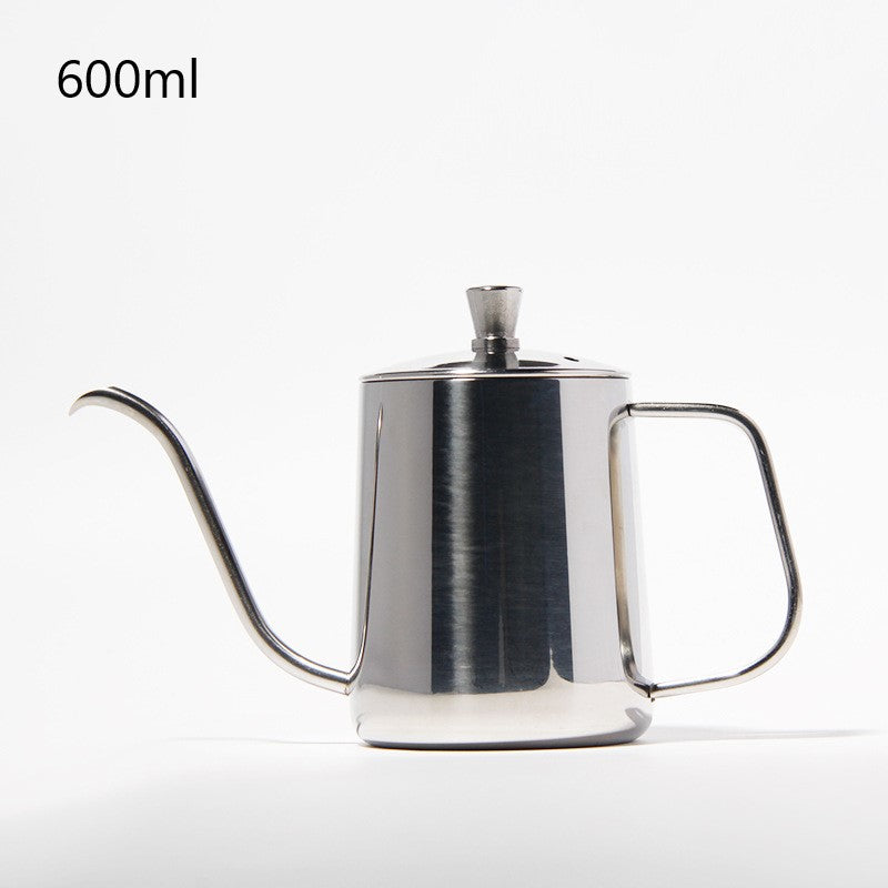 Color: Silver, Size: 600ml - Stainless steel drip coffee pot