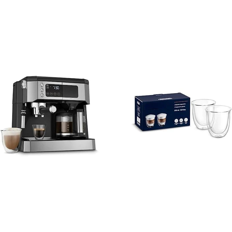 All-in-One Combination Coffee Maker & Espresso Machine + Advanced Adjustable Milk Frother, black & 513214601 Cappuccino