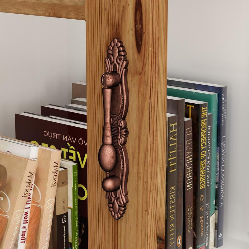 FUFU&GAGA Tall Bookshelf Display Cabinet with Acrylic Glass Doors