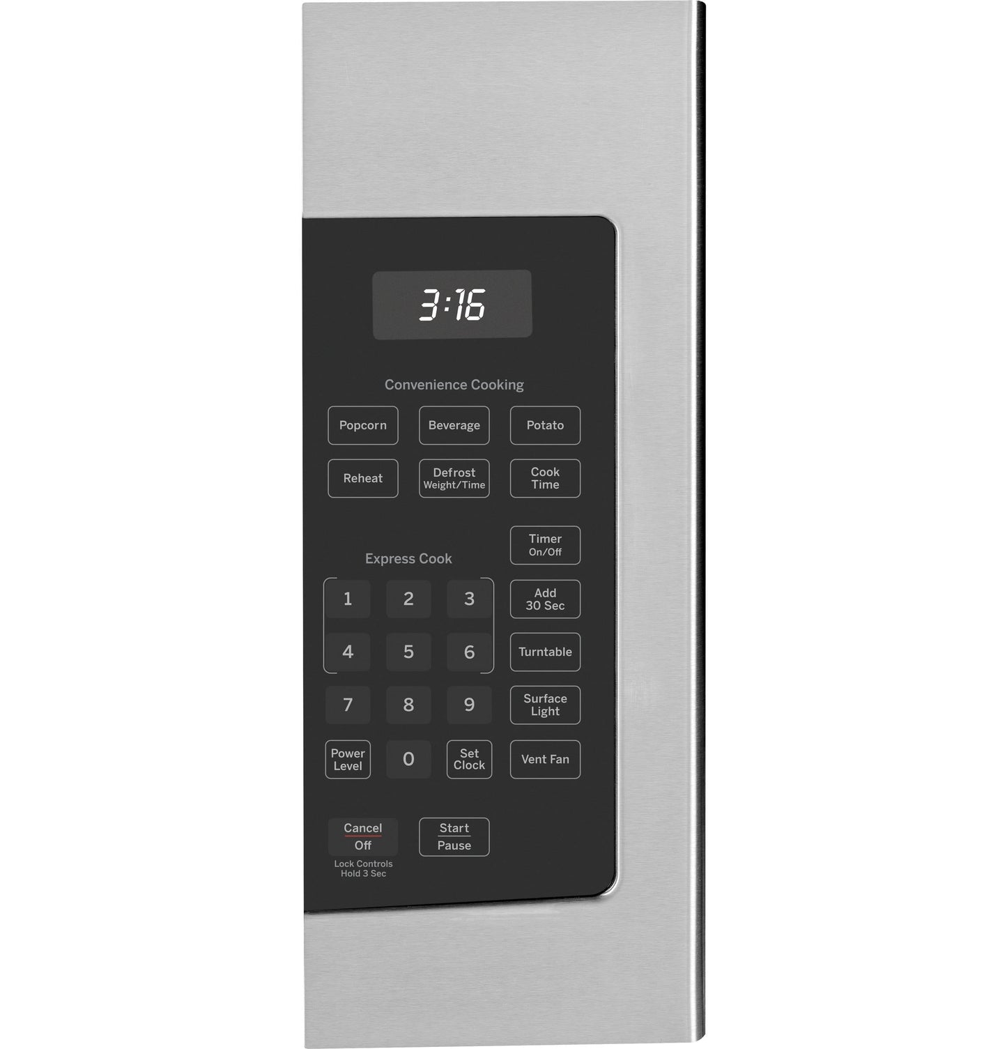 GE 30-Inch Over-The-Range Microwave Oven, 1.6 Cu. Ft. Capacity, 2-Speed 300 CFM Venting, Stainless Steel