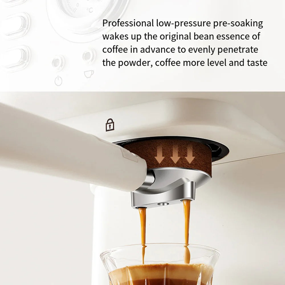 Houselin Professional Espresso Machine 20 Bar with Cappuccino and Steam Milk Frother