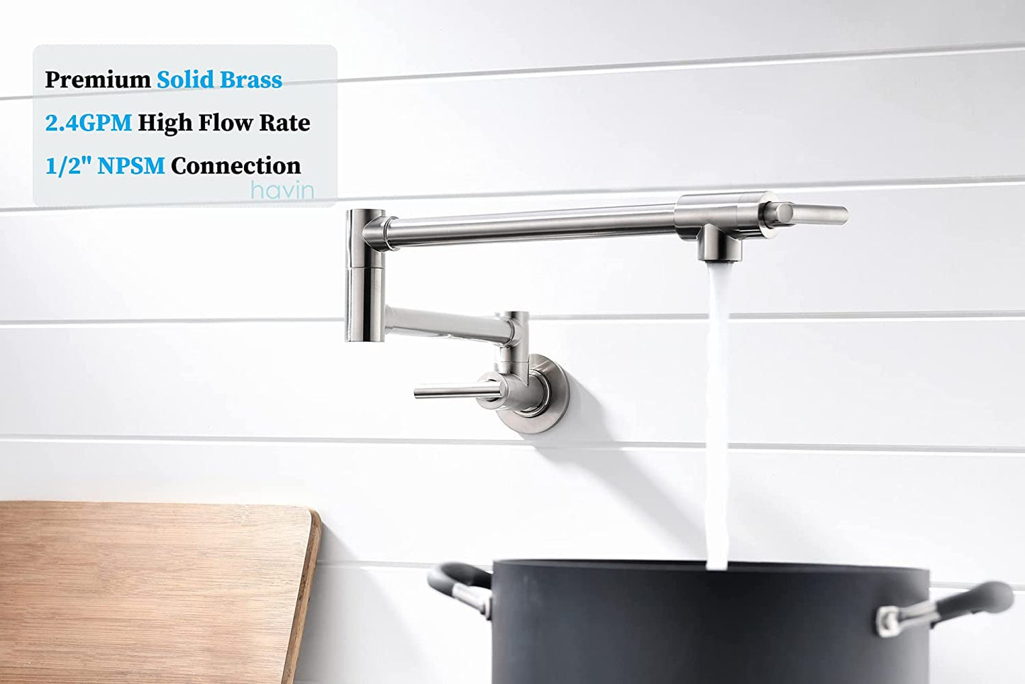 Brushed Nickel Brass Pot Filler: Elevate Your Kitchen Experience for Coffee Aficionados