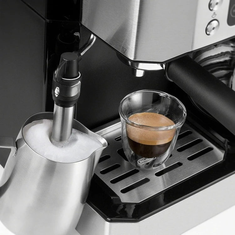 All-in-One Combination Coffee Maker & Espresso Machine + Advanced Adjustable Milk Frother for Cappuccino & Latte