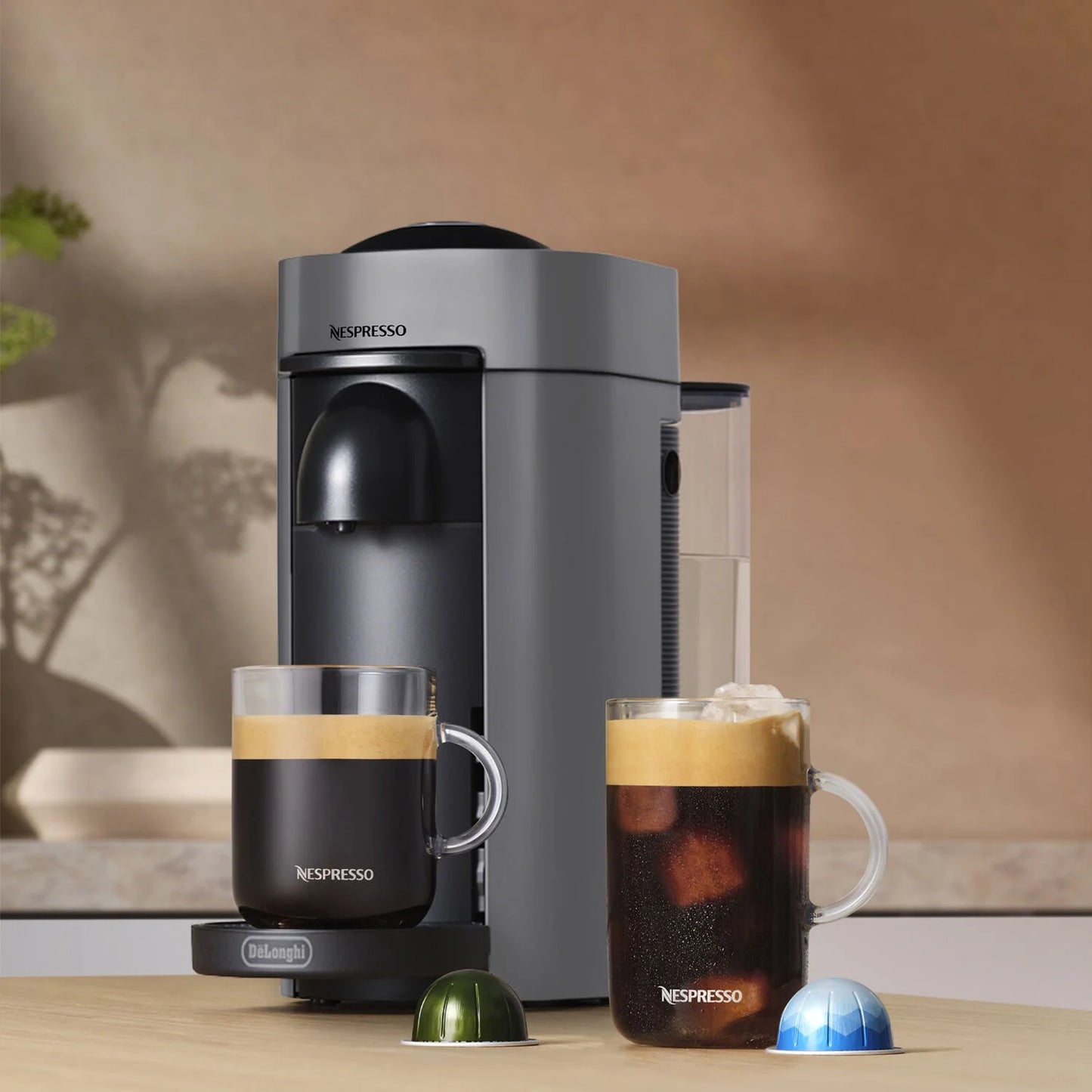 Nespresso New Vertuo plus Coffee and Espresso Machine by De'Longhi, Gray, Single-Serve Brewers