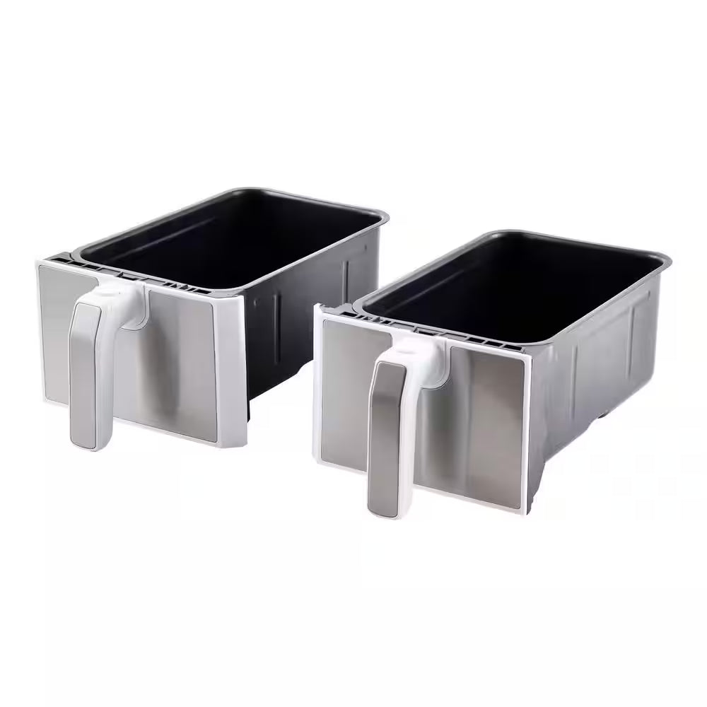 8.4 Qt. White Dual Basket Air Fryer