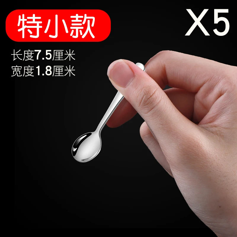 5pcs Mini Spoon Chinese Style Stainless Steel Coffee Tea Spoons Dining Room Tableware Set Creativity Cutlery Kitchen Accessories