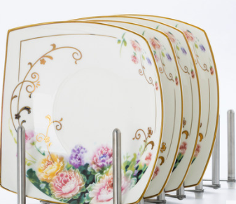 style: Four Bshaped triangle discs - Japanese Four-corner Plate Dish Plate Household Square Sushi Plate Creative Personality Dish