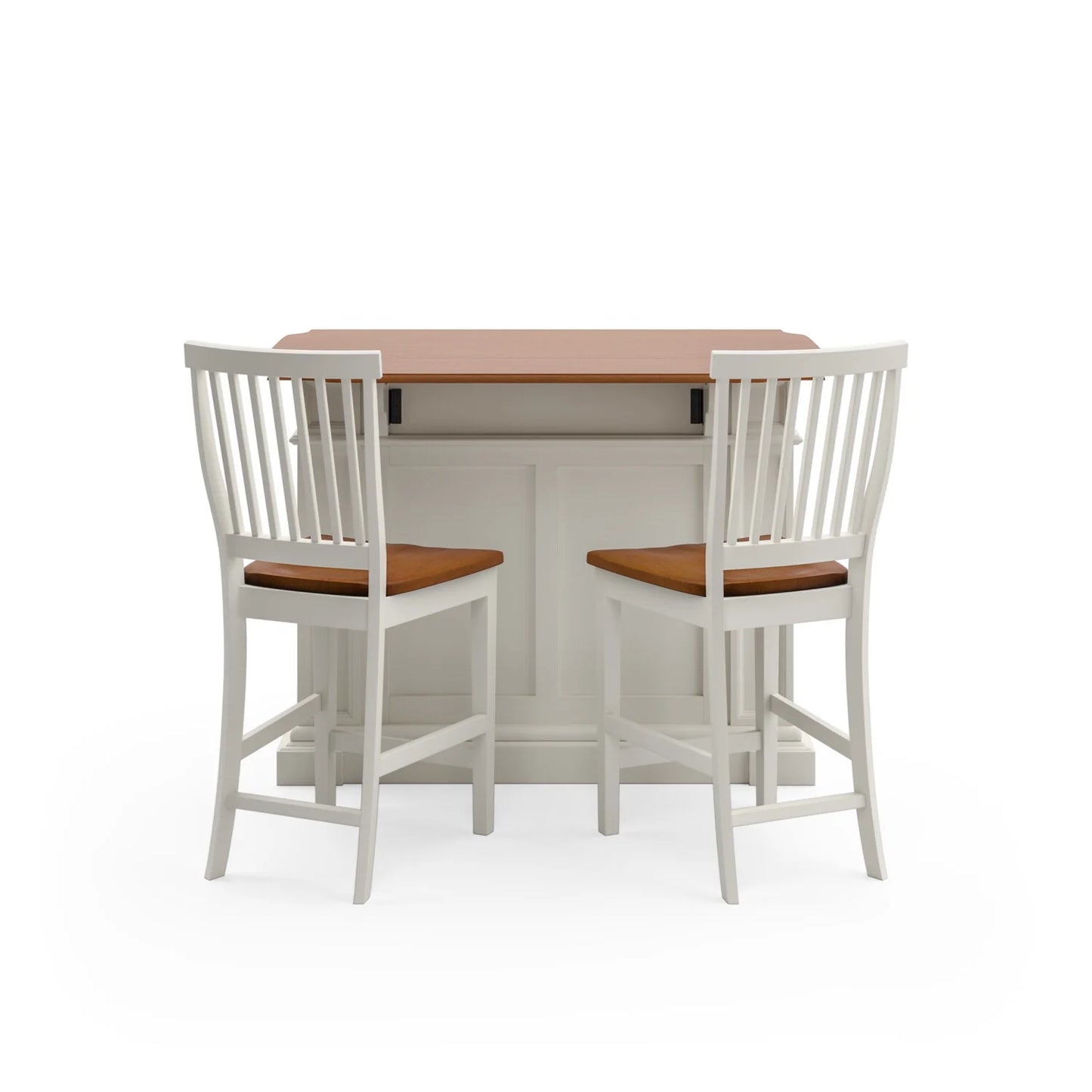 Homestyles Americana Wood Kitchen Island Set in off White