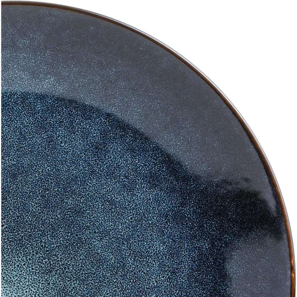 Cobalt Blue Dishes and Plates Sets, Matisse 16 Piece Double Bowl Dinnerware Set