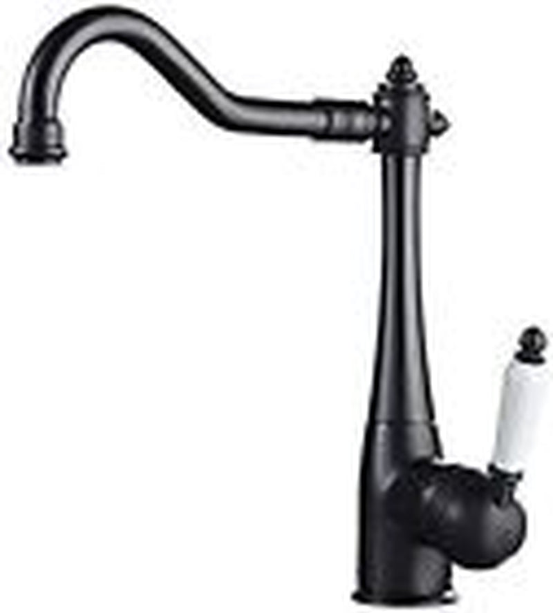 Kitchen Faucet Traditional Period Single Ceramic Lever Kitchen Sink Black
