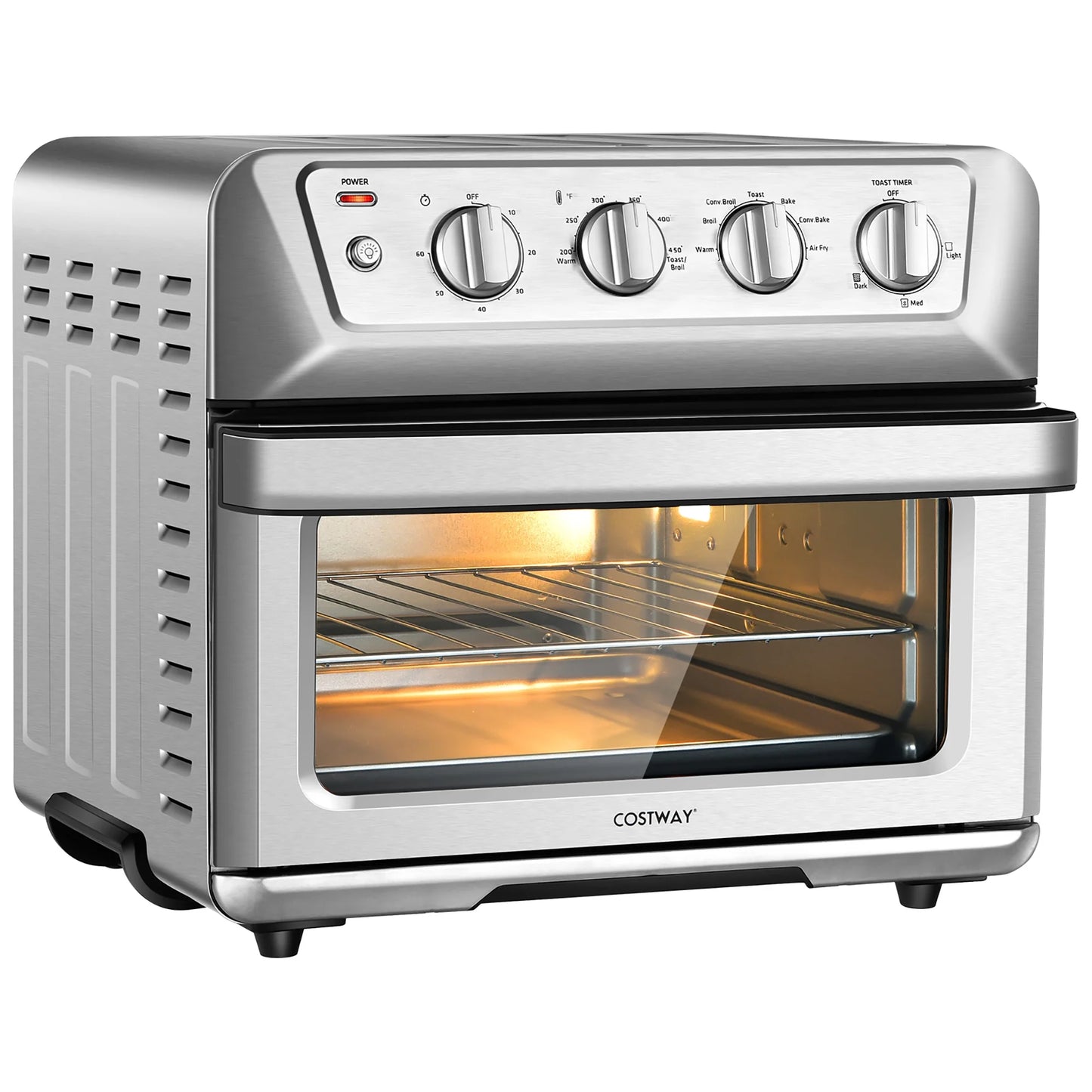 Costway 21.5QT Air Fryer Toaster Oven 1800W Countertop Convection Oven W/ Recipe