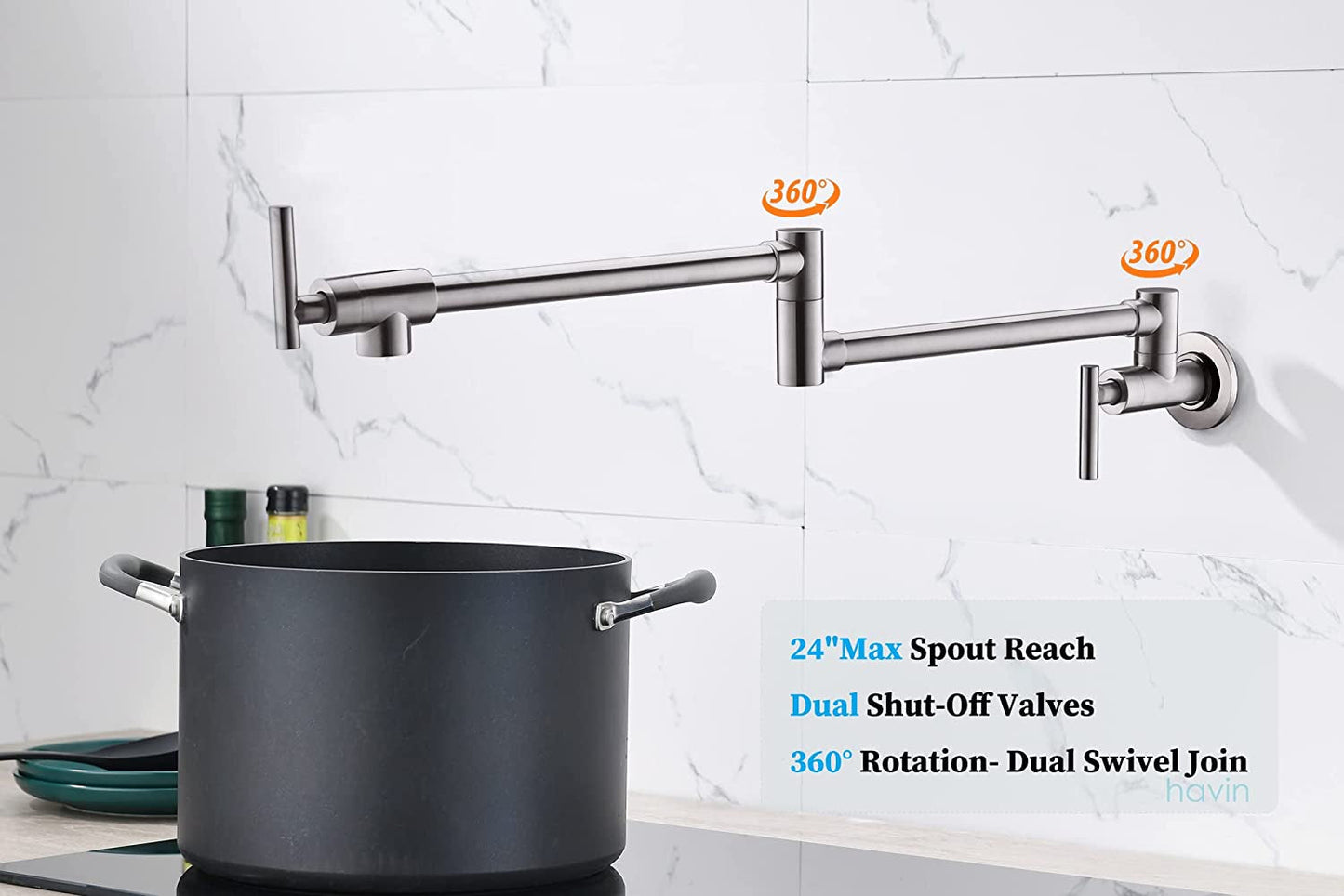 Brushed Nickel Brass Pot Filler: Elevate Your Kitchen Experience for Coffee Aficionados