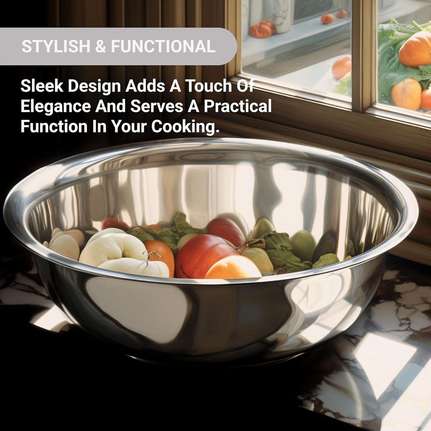American Metalcraft 16-Inch Heavy-Duty Stainless Steel Mixing Bowl - 13-Quart Capacity