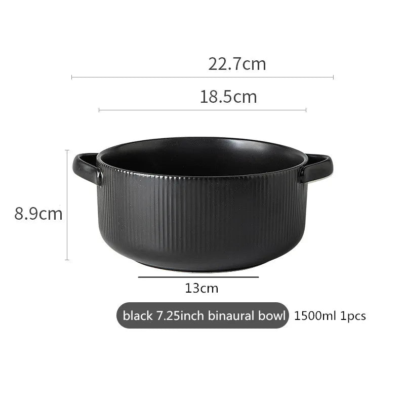 Nordic Ins Styel Ceramic Dinnerwar Matte Glazed Salad Dishes Soup Bowl Dinner Plates Serving Tray For Home Restaurant