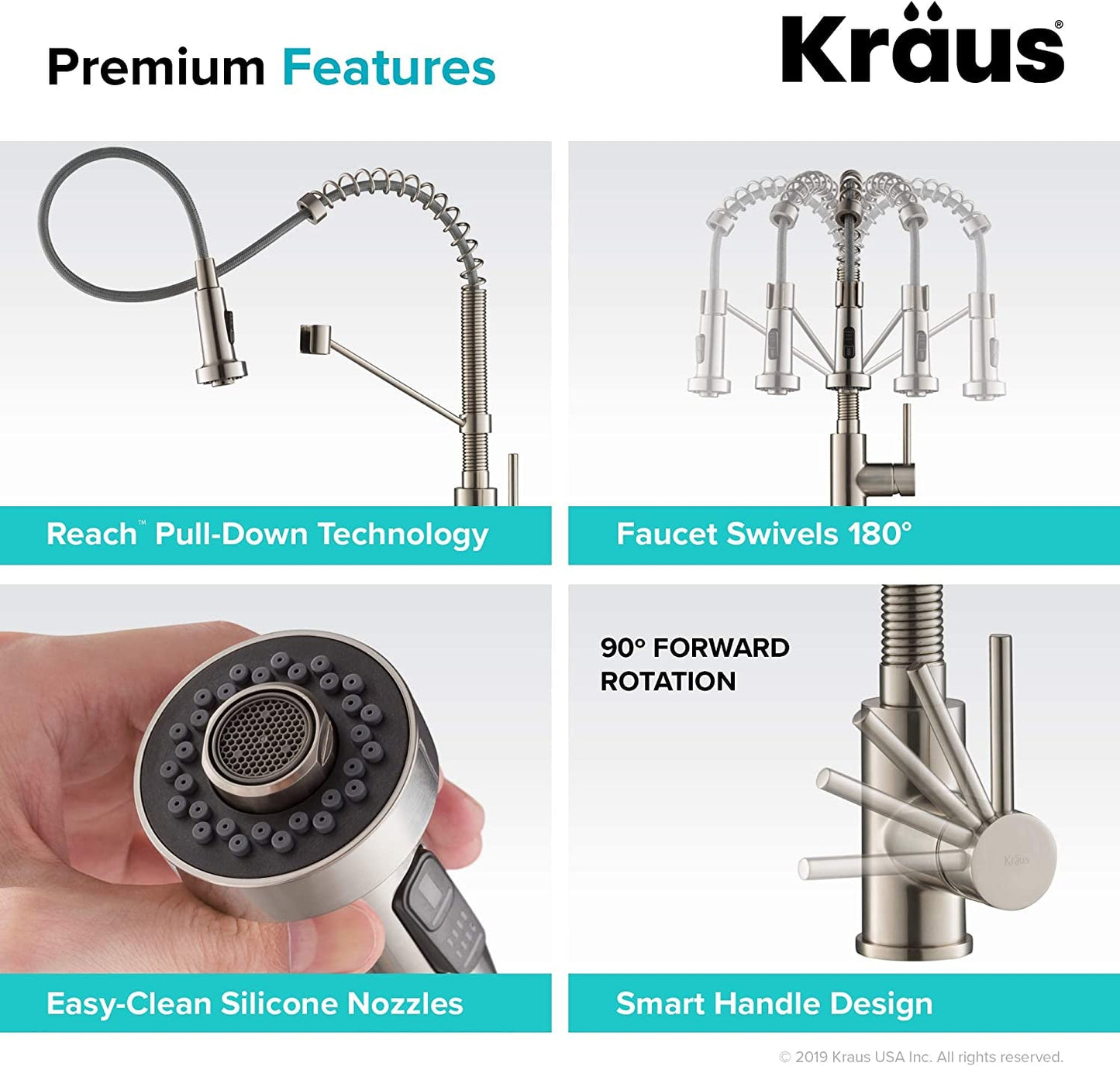 KRAUS Bolden Pull-Down Faucet in Brushed Gold: Elevate Your Kitchen Aesthetics