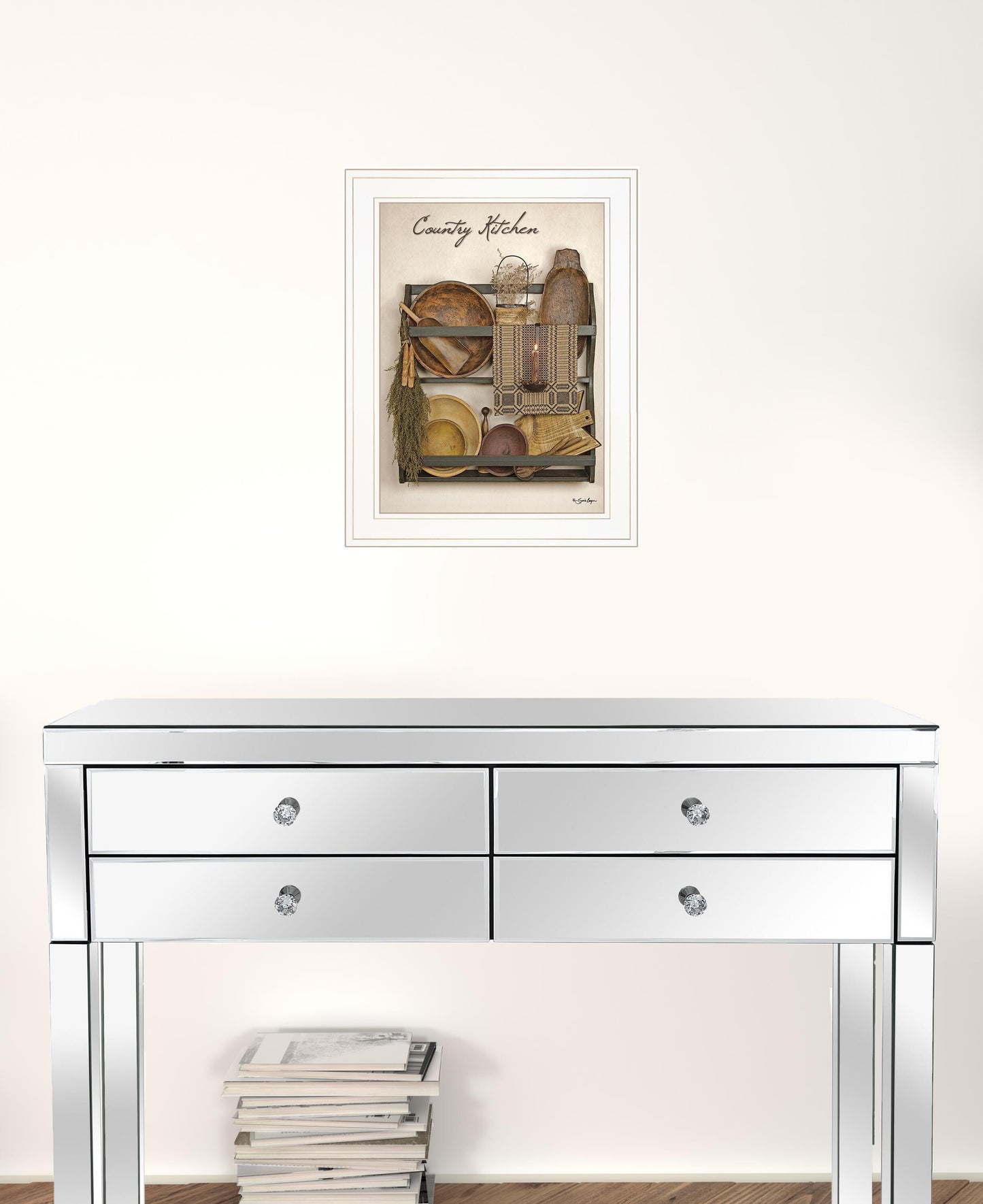 Country Kitchen 12 White Framed Print Kitchen Wall Art