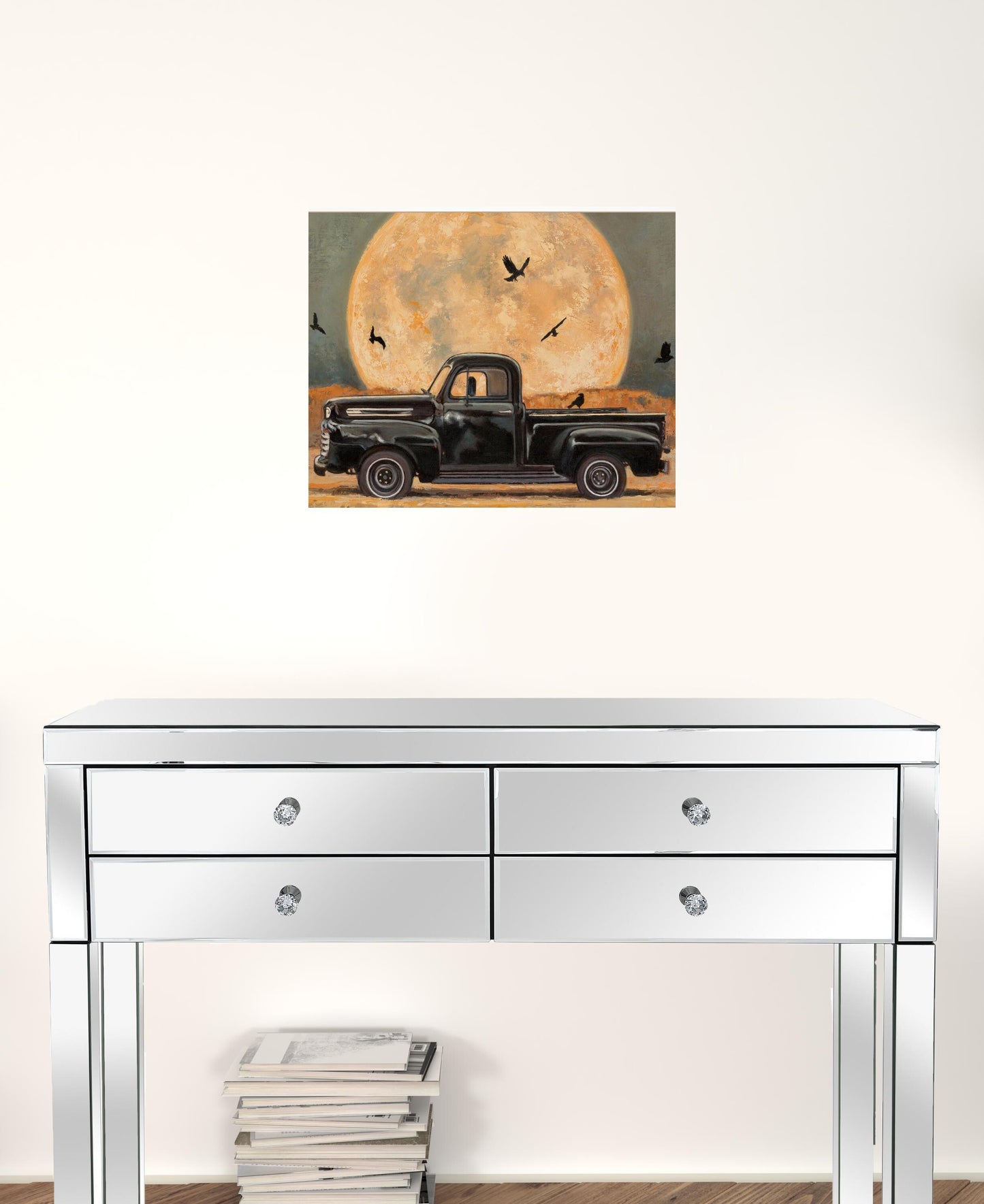 Harvest Moon 3 White Framed Print Kitchen Wall Art