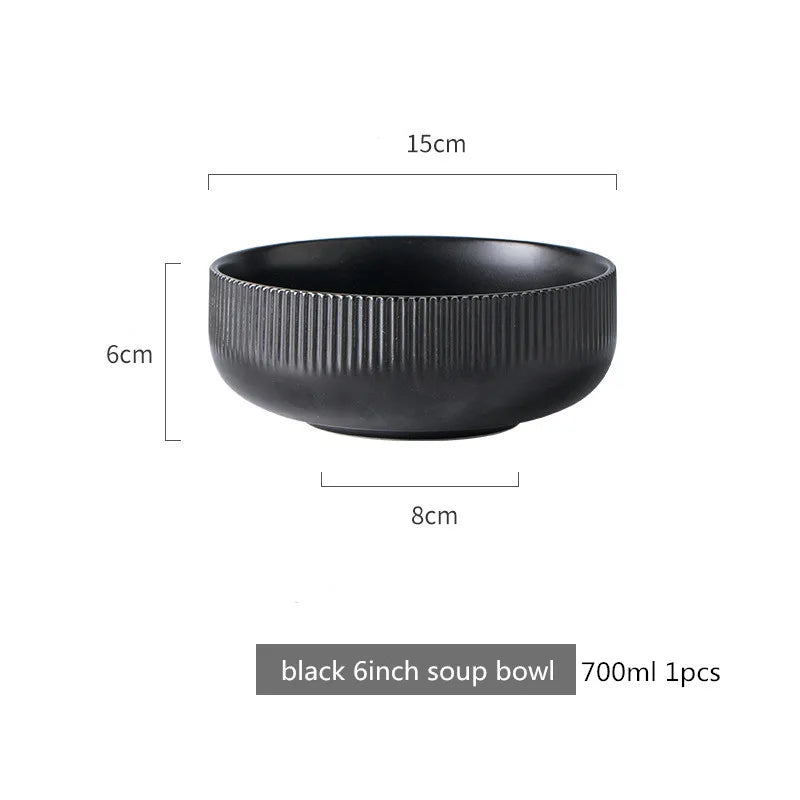 Nordic Ins Styel Ceramic Dinnerwar Matte Glazed Salad Dishes Soup Bowl Dinner Plates Serving Tray For Home Restaurant