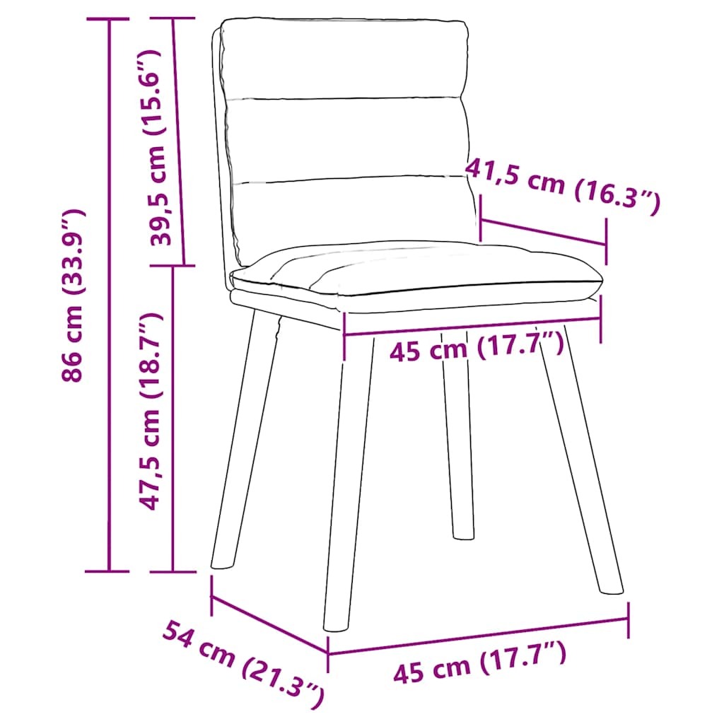 Dining Chairs 2 pcs Dark Gray Fabric
