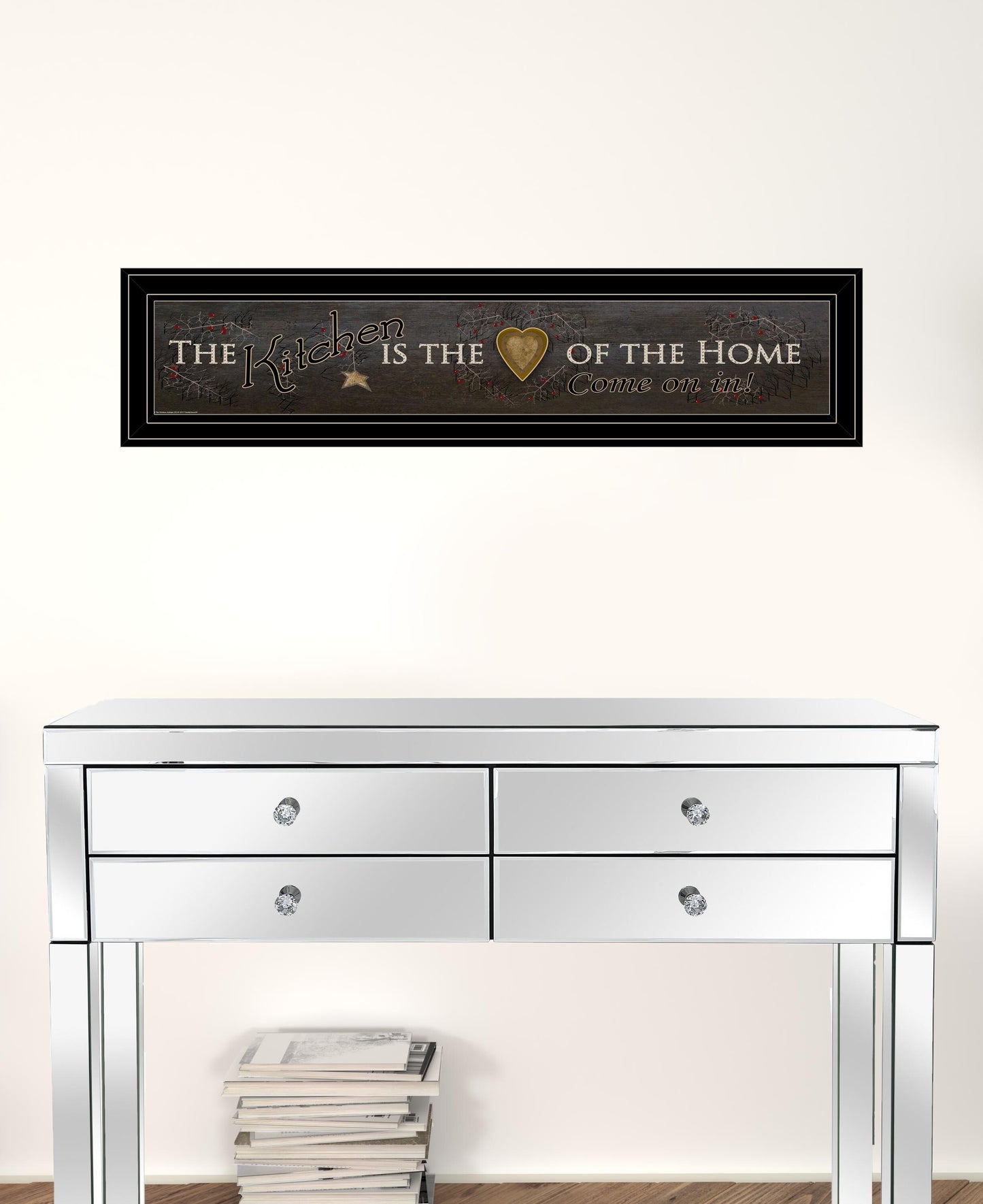Kitchen is the Heart of the Home 12 Black Framed Print Kitchen Wall Art