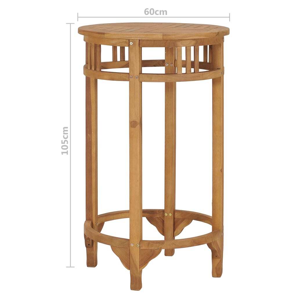 Bar Table 23.6" Solid Wood Teak