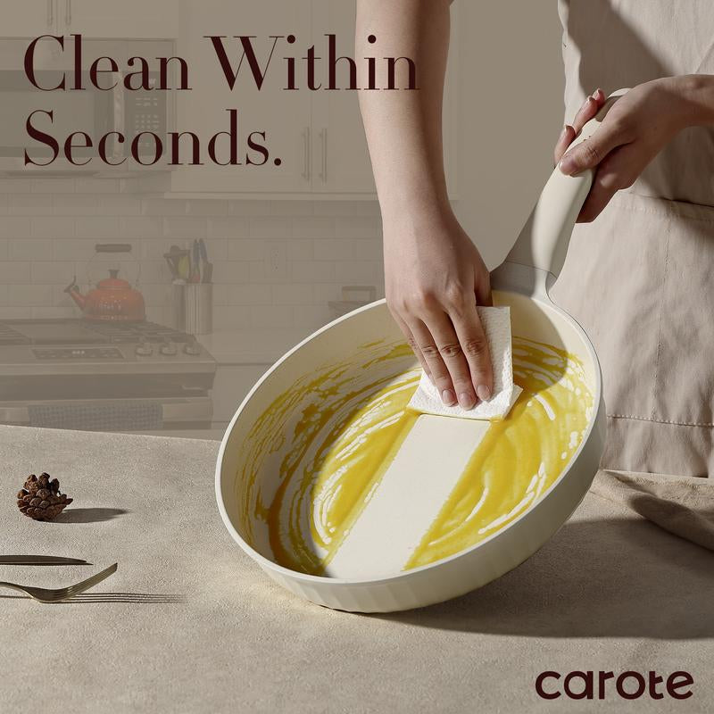 CAROTE 12-Piece Nonstick Cookware Set - Healthy, PFOS & PFOA Free for All Your Culinary Needs